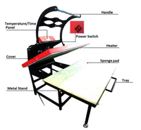 Presse à chaud manuelle 80*100cm 100*120cm pour transfert de papier par sublimation