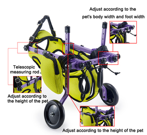 Vendita calda piccolo vecchio cane riabilitazione ausiliario carrello di mobilità Pet forniture di addestramento per cani attrezzature terapeutiche veterinarie - Product Image 4