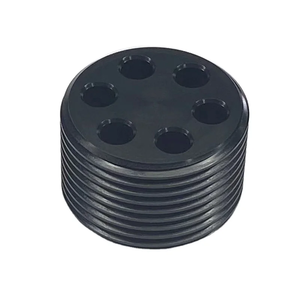 CNC Turning External Thread Aluminum Round Block, OEM Custom Multi-Hole Machining Connector Parts - Product Image 2