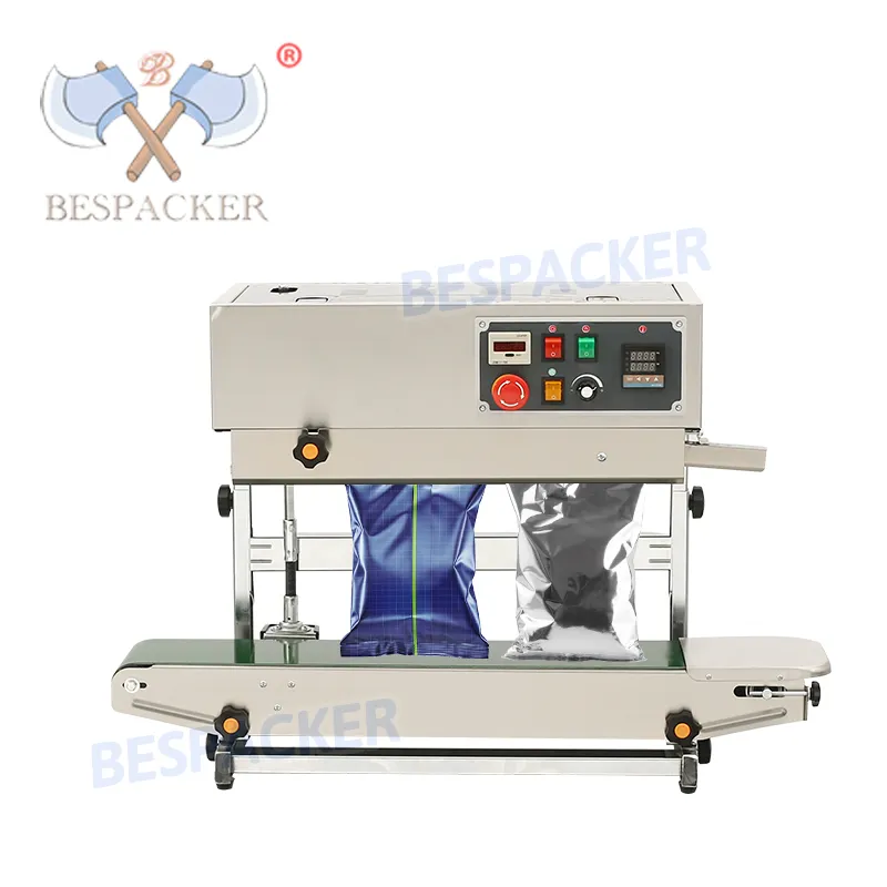 Bespacker FR-880 vertikal baja nirkarat menghitung terus menerus Film plastik pita penyegel mesin penyegel panas