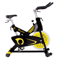 Vélo de spinning magnétique K-FIT GSP0070 à transmission par courroie, silencieux, avec volant d'inertie lourd réglable, pour l'exercice en intérieur, la gym à domicile et le fitness