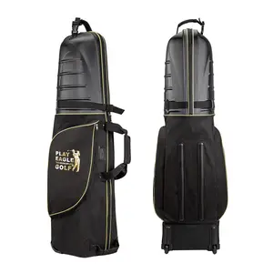 PLAYEAGLE Hartschalen-Golf-Aviationstasche mit Kombinationsverschluss Reisetasche mit Rädern Golf-Reisetasche für Airlines