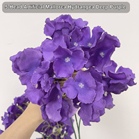Bunga Hydrangea Buatan HGA Grosir, Hanya Kepala Bunga Sutra Palsu untuk Dekorasi Latar Belakang Resepsi Pernikahan, Makan Malam, dan Pesta