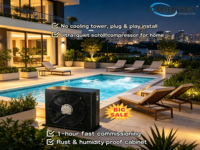 Unité de condensation pour bain de glace commercial COMENERGY avec plaque de base en acier inoxydable 316, ventilateur EC, connecteur étanche, système de récupération par immersion froide