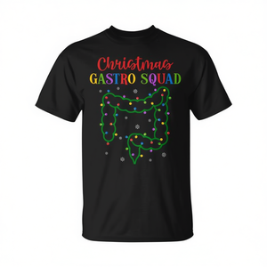 T-shirt de Noël Gastro Squad pour infirmières, cadeau de vacances, noir, taille adulte - Product Image 2