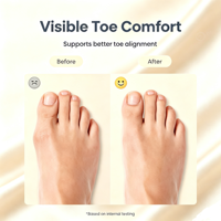 Correcteur de Hallux Valgus en Gel Souple, Séparateurs d'Orteils pour Hommes et Femmes, Coussinets d'Écartement des Orteils pour Réaligner le Grand Orteil à sa Position Originale