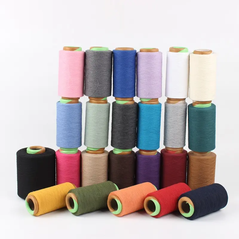 Großhandel China Solid Color Dyed Polyester 100 Baumwollgarn mit speziellen Farben Näh schnüre