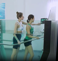 Baignoire de hydrothérapie moderne avec tapis roulant aquatique pour la marche des membres inférieurs, installation facile et personnalisée, garantie de 2 ans