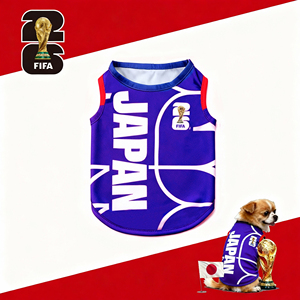 Ropa para Mascotas con Licencia Oficial de la FIFA para la Copa Mundial de Fútbol 2026, Chaleco para Perro del Equipo de Fútbol de Japón, Camisetas Transpirables de Verano para Perros - Product Image 3