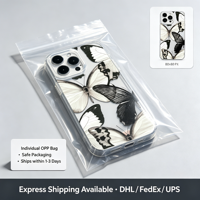 Coque transparente en TPU avec collage artistique de papillons aquarelle, étui de téléphone mignon et souple antichoc pour iPhone 17 16 15 14 13 Pro Max