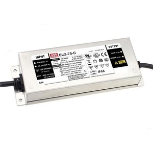 Controlador LED Mean Well ELG-75-C de 75W 1400mA, Corriente Constante, Regulable DALI, IP67, Canal Único, Convertidor AC/DC - Product Image 1