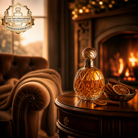 Eau de Parfum Golden Amber 50ml, parfum oriental ambré unisexe, flacon en verre cristal, marque privée