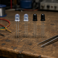 Récepteur photodiode IR 5 mm 940 nm, capteur de lumière infrarouge à trou traversant