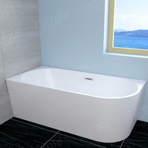 <span class=keywords><strong>Baignoire</strong></span> autoportante en acrylique de haute qualité et bon marché de 1,7 m de profondeur avec jupe gauche pour salle de bain, design Gurgle - Product Image 2