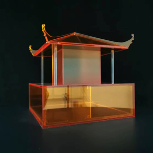 Caja de Almacenamiento Acrílica en Forma de Gazebo, Ecológica, Lavable, Caja de Regalo Creativa Personalizada y Modelo Artístico de Alta Gama, Estilo Clásico - Product Image 3