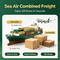 Transport maritime et aérien combiné porte-à-porte depuis Ningbo, Chine, pour la livraison de boîtes cadeaux en papier à Yaoundé, Cameroun