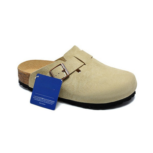 Sabots en cuir de vachette vintage confortables et antidérapants, chaussures décontractées en cuir véritable, très demandés, adaptés aux jeunes - Product Image 1