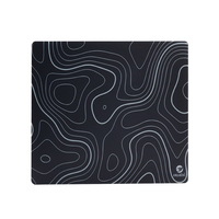 Tapis de souris de jeu en verre personnalisable en usine, surface en verre spécial, tapis de souris en verre noir topographique pour le jeu