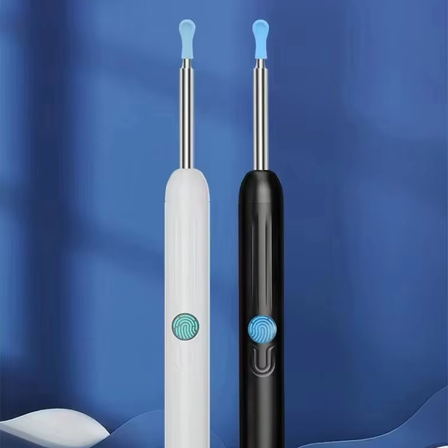 Intelligent Connect Phone App Visual Ear Spoon Picker Rechargeable Silicone Electric Ear Scoop Otoscope LED HD Camera Wireless
