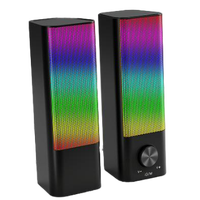 Ensemble de haut-parleurs DJ PJT-BSP2039, haut-parleurs pour ordinateur de fête, haut-parleurs stéréo USB multimédia avec LED/commande du volume, haut-parleur de jeu