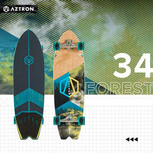 Patineta Cruiser de Madera de Arce de 7 Capas AZTRON FOREST, Patineta de Surf con Ruedas de PU y Ejes CX4 - Product Image 1