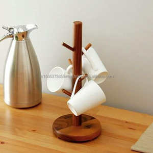 Porte-tasses en bois de haute qualité avec 6 crochets, exporté d'Inde, pour mariage, luxe, bois - Product Image 4