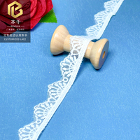 LEIXUSI Bordure en dentelle blanche en maille de 1,8 cm, dentelle brodée pour vêtements, literie, accessoires de robe