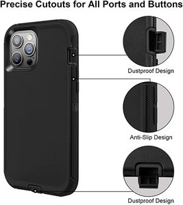 Coque Defender pour <span class=keywords><strong>iPhone</strong></span> 13 <span class=keywords><strong>12</strong></span> Pro Max avec Clip de <span class=keywords><strong>ceinture</strong></span>, étui de protection robuste et résistant aux chocs - Product Image 5