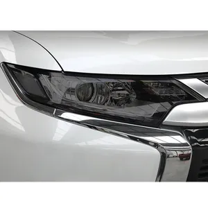 Película protectora para faros delanteros de coche, pegatina de TPU negra ahumada transparente para Mitsubishi Outlander 2015-2020 2021, estilo automático