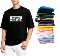 Camiseta de Algodón Puro de 220g para Hombre, Corte Regular, Color Sólido, Manga Corta, Logotipo Personalizado, Estilo Urbano, Proveedor Mayorista
