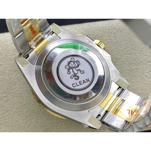 Drioshipping impermeable 40mm C fábrica 3135 movimiento dos tonos oro negro cerámica buceo 904L acero Qinglv reloj - Product Image 5