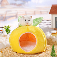 Lit en peluche doux et chaud pour hamster OEM, Nid de sommeil mignon antidérapant pour hamster, Mini maison de couchage pour animaux de compagnie
