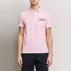 เสื้อสำหรับผู้ชายแขนสั้นลำลองแนวธุรกิจปักโลโก้ด้านหน้าพิมพ์ลายไม่ยับ - Product Image 1