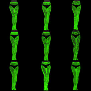 उच्च कमर रात-चमक फिशनेट सफेद स्टॉक - Product Image 3