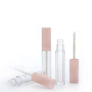 Tubo de bálsamo labial de plástico transparente PETG de 10 ml, contenedor de maquillaje cosmético de plástico rosa de 10 ml, paquete de tubo de máscara de Delineador de Ojos de bálsamo labial vacío