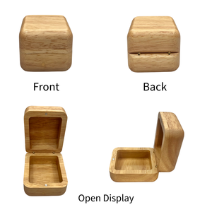 Engraved Logo Storage Jewelry Case Custom Wooden <b>Ring</b> <b>Box</b> Manufacturer Engraved Logo Jewelry Packaging <b>Box</b> Supplier Vietnam - Product Image 6