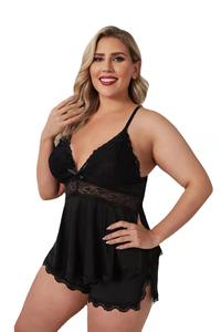 Ensemble de lingerie sexy pour femmes comprenant des bas et un <span class=keywords><strong>porte</strong></span>-<span class=keywords><strong>jarretelles</strong></span> avec des rayures robe de Bondage de grande taille - Product Image 5