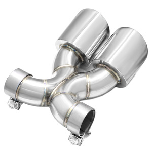 Puntas de escape de acero inoxidable plateadas GTS para coche, silenciadores y tubos de escape para Cayman <span class=keywords><strong>Boxster</strong></span> 987.2 2009-2012 - Product Image 4