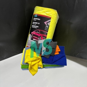 Toalla de microfibra súper absorbente con logo personalizado para lavado de coches, de pelo alto y bajo, suministro de fábrica - Product Image 1