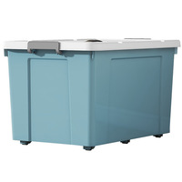 Boîte de rangement en plastique transparente avec couvercle, organisateur de vêtements et de jouets sous le lit, conteneur pliable pour le déménagement et le rangement à domicile