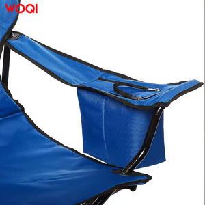 Chaise de camping pliable d'extérieur Woqi, cadre en aluminium, tissu Oxford, bleu ciel, chaise de jardin portable 50x50x80cm - Product Image 1