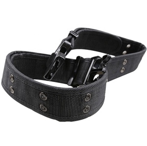 YiWu Fornecimento Preto Ao Ar Livre Nylon Durável Metal Ilhós Heavy Duty Tactical <span class=keywords><strong>Belt</strong></span> com 3 Ponto Fivela De Segurança - Product Image 3