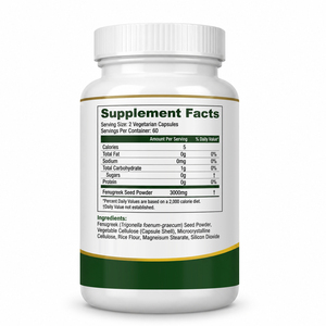 Cápsulas de Fenogreco OEM/ODM, Suplementos Herbales Ricos en Extracto de Fenogreco 10:1, 60 Cápsulas por Botella, Antioxidante y Refuerzo Inmunológico - Product Image 4
