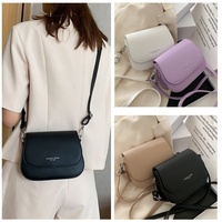 Sac bandoulière tendance et durable à deux poches en cuir PU, petit sac de mode personnalisé avec logo, sac de luxe pour femmes