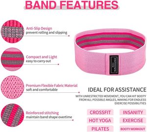 Accessori per Fitness Domestico Femminile, Fascia Elastica per Glutei Antiscivolo, Bande di Resistenza per Allenamento di Forza - Product Image 2