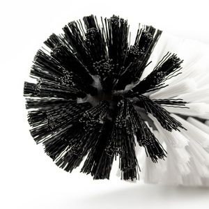 Brosse de <span class=keywords><strong>nettoyage</strong></span> robuste DB006 en nylon noir et blanc à tige hexagonale en métal chromé pour perceuse, idéale pour les roues et pneus de voiture - Product Image 4