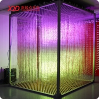 QXD Crystal RGB 3D Mini Pixel Light Cube LED, interactif par détection corporelle, pleine couleur, pour usage intérieur, IP44, en métal, pour location de Noël, 300W