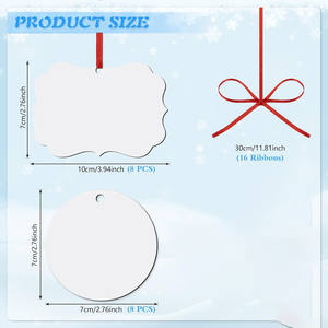 Adornos de Navidad para Sublimación, Colgantes en Blanco para Sublimación, Adornos de Aluminio Imprimibles por Ambos Lados - Product Image 2