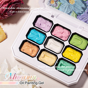 High Quality 9-color 9-grid <b>Rope</b> Skipping Board UV Carving Gel Set Professional DIY Salon Oil Painting Gel French Nail Products - Product Image 3