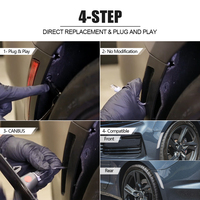 Feux latéraux LED RGB contrôlés par application pour Chevrolet Camaro 2016-2021 Cadillac CTS ATS, lentilles transparentes avant et arrière